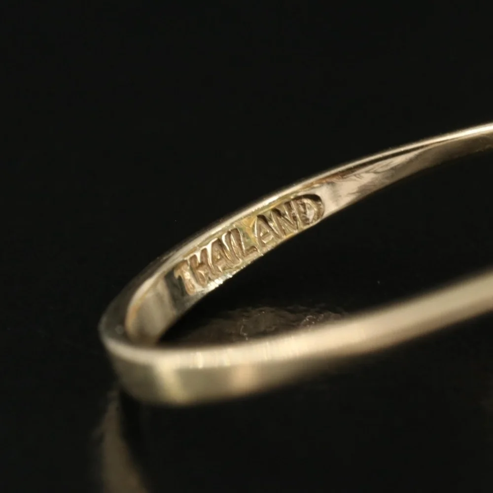 10K Natural Blue Zircon Cluster Ring - Size 7 - Picture 8 of 8